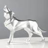 Modern Abstract Wolf Figurine - Geometric Animal Statue for Home or Office Resin Wolf Sculpture Handicraft