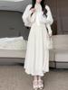 Fluffy French Chic Women's Skirt & Shawl Set – Autumn/Winter High-End Look
