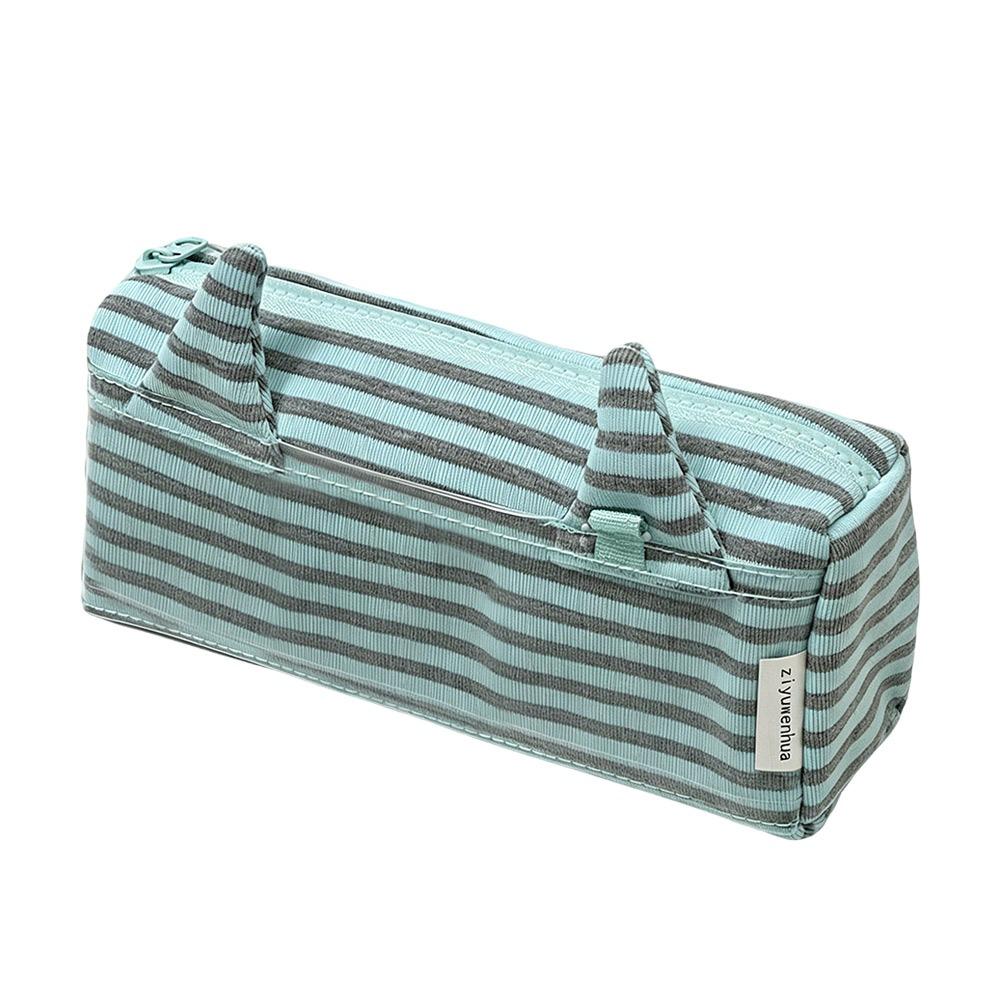 

Large Capacity Pencil Pouch Devil Horn Pen Bag Portable Stationery Bag School Supplies м ята зелений колір
