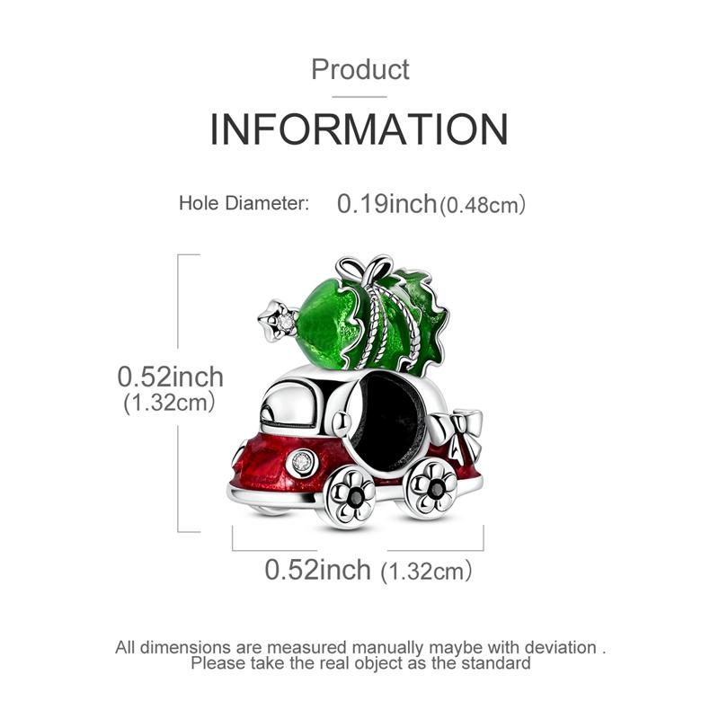 

Winter Copper Original Christmas Charms Bead Pendant Fit Original Bracelet Necklace For Women Diy Jelwelry Gift