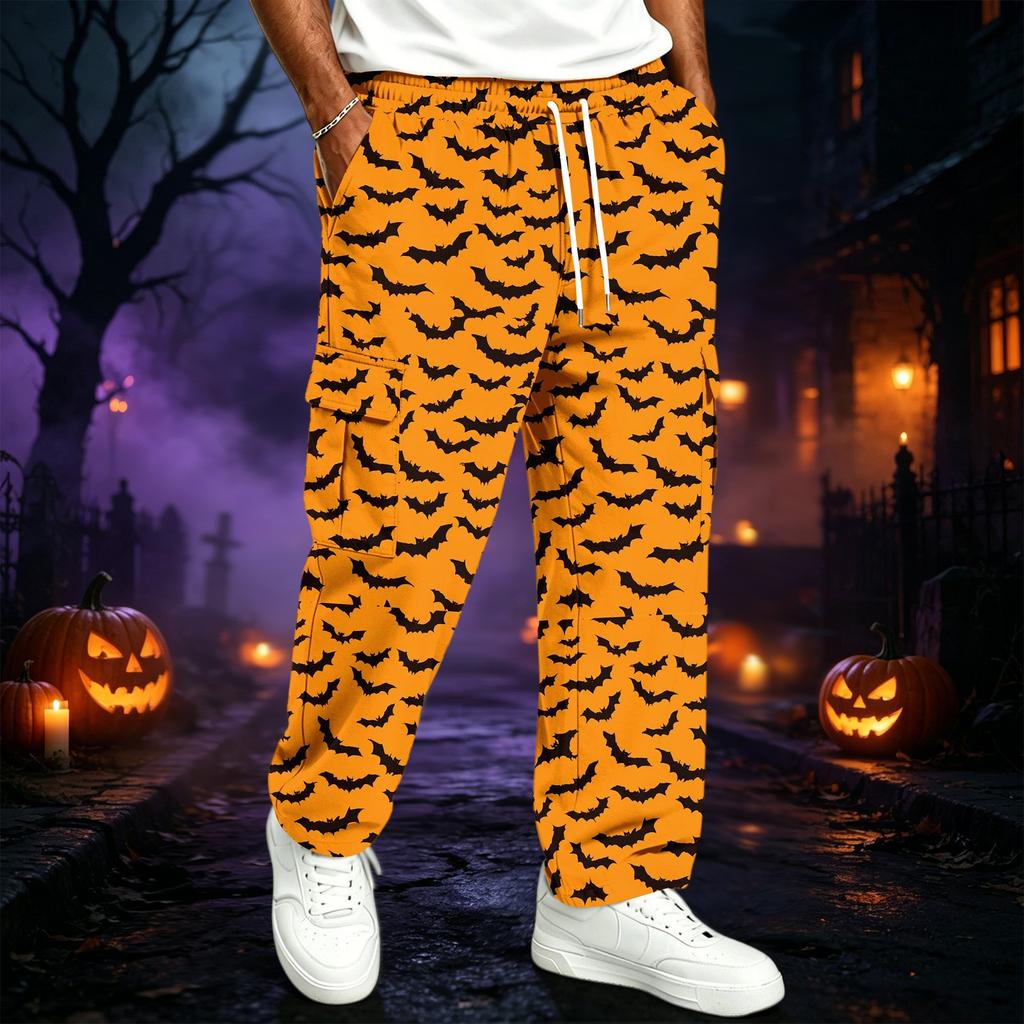Men's Casual Straight Leg Drawstring Cargo Joggers for Daily Commute and Workout