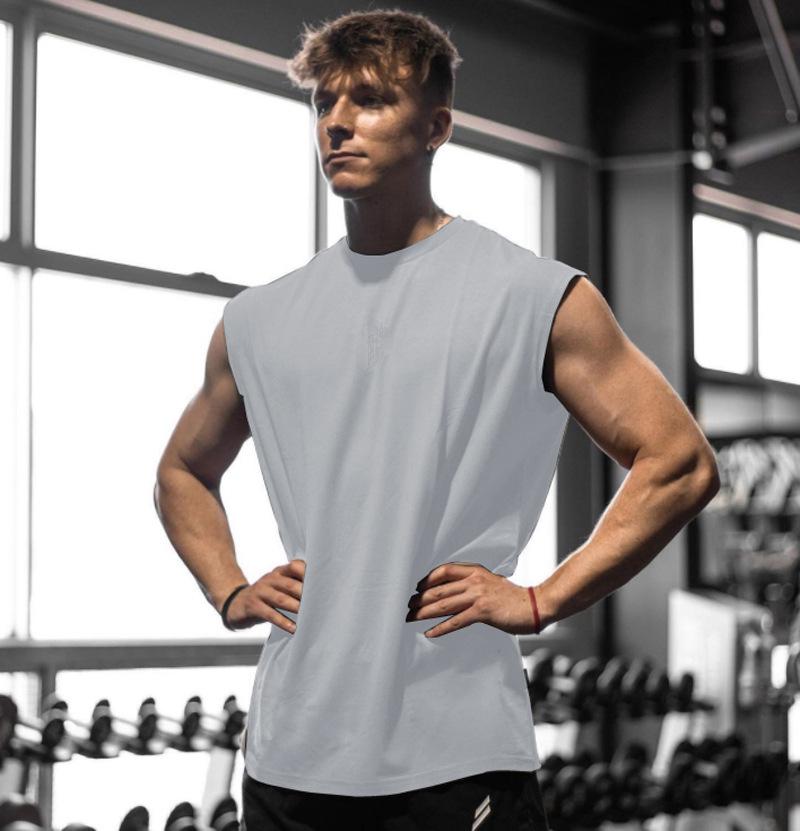 Maiou de sală fără mâneci pentru bărbați, care absoarbe umezeala - Respirabil, cu uscare rapidă, tricou de fitness.