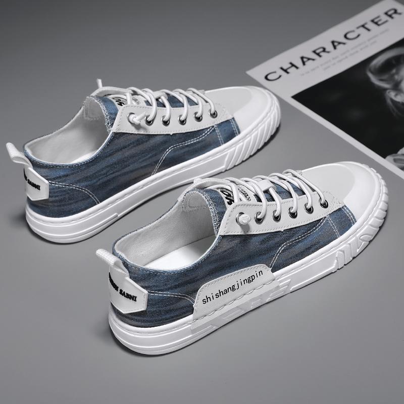 Canvas Board Shoes Summer New Cloth Spring and Autumn Versatile Trend Breathable Lazy One Pedal Casual Men's Shoes Flat Bottom