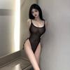 Lace Lingerie Set: Flirty See-Through Pajamas with Suspenders Jumpsuit 
