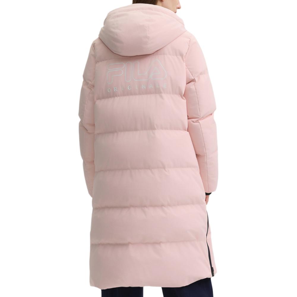 FILA Warm Long Hooded Down Jacket Women outerwear Lotus-Pink F11W449906FPK