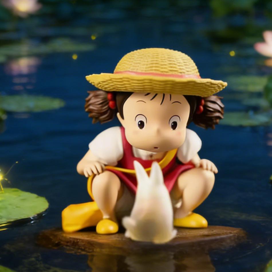 Kawaii Mei Xiaomei Totoro Neighbor Anime Figure Cute Doll Collectible Model for Kids Table Decoration Toy Gift