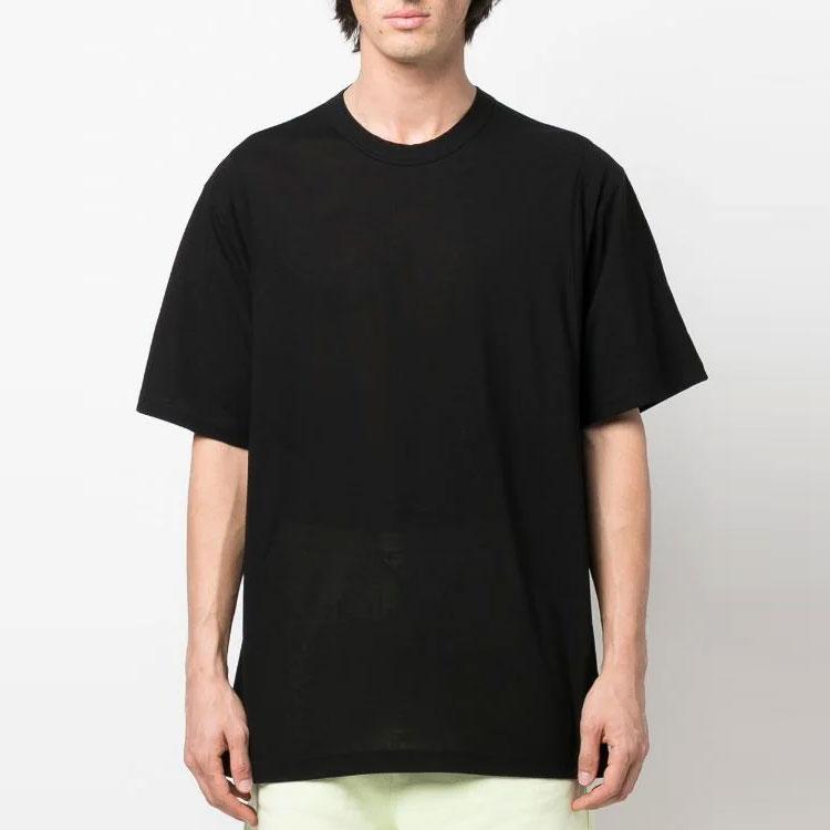 Y-3 SS22 Back Logo Oversized Solid Color Short Sleeve T-Shirt Men Tops Black HD3591