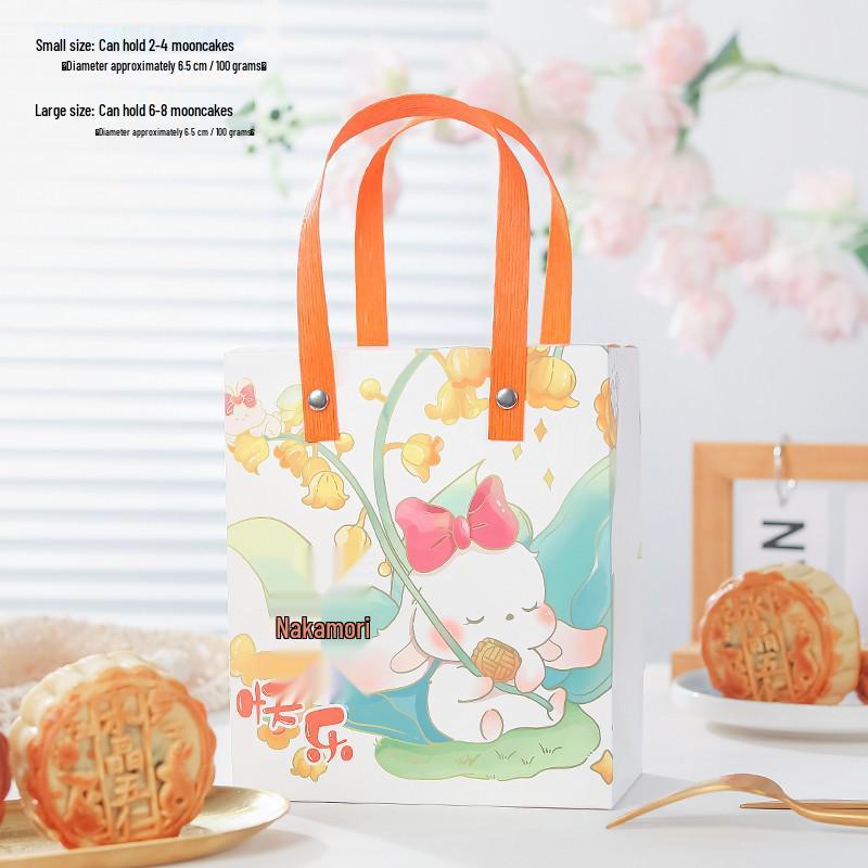 2024 Premium Mid-Autumn Mini Snow Skin Mooncake Gift Box - Elegant Handheld Packaging
