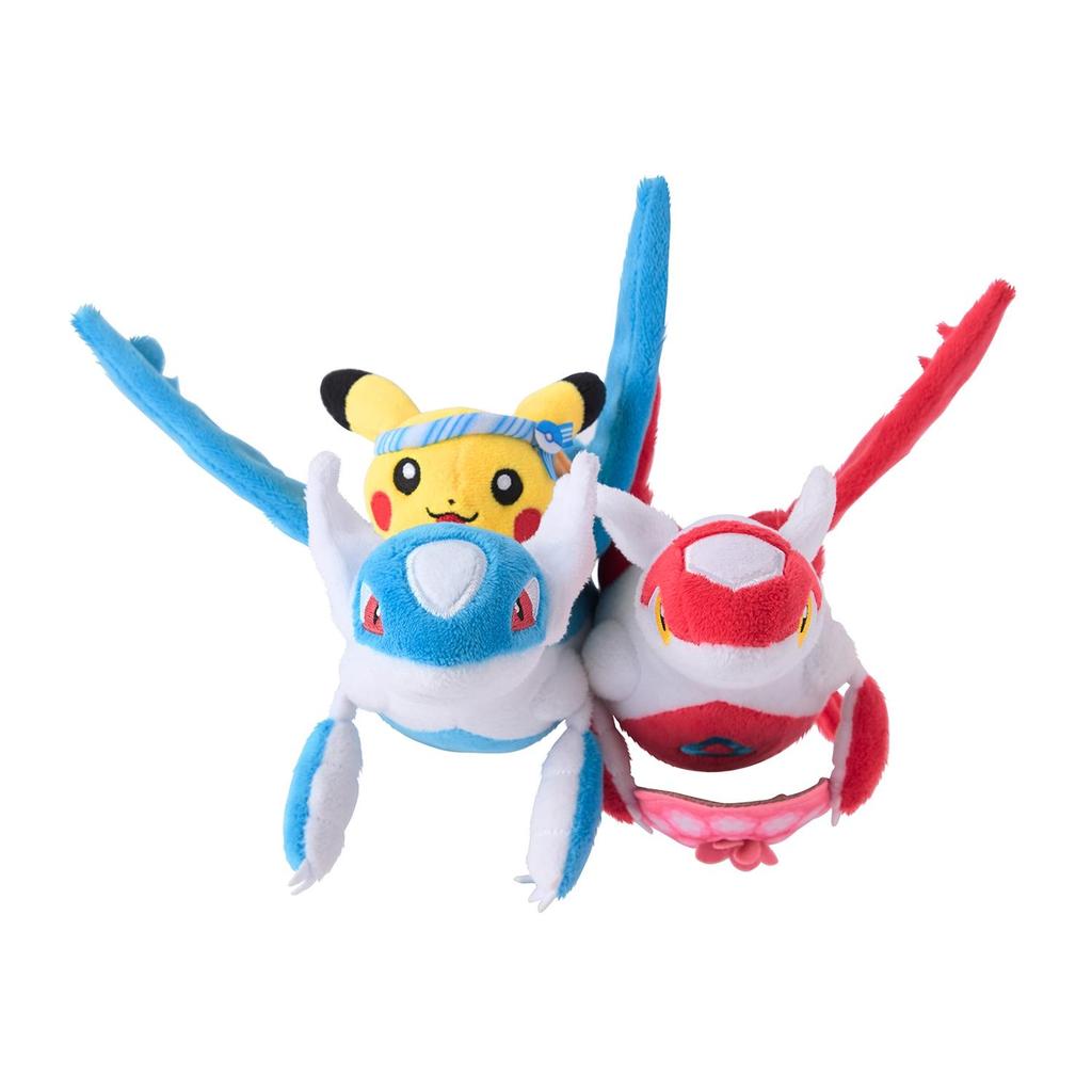 Pokemon Pikachu & Latias & Latios Plush doll Pokemon Center FUKUOKA R Japan NEW