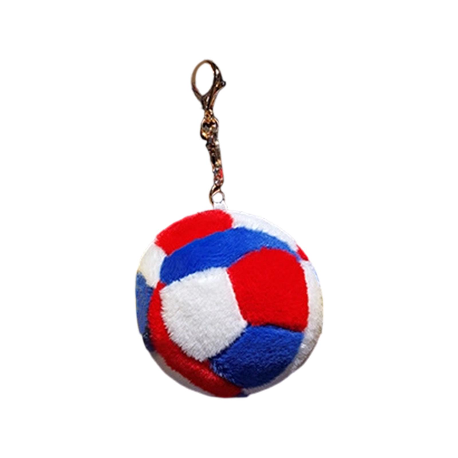 

Cartoon Realistic Volleyball Plush Toy Round Volleyball Doll Girls Bag Keychain Children s Stuffed Doll Pendant One Size