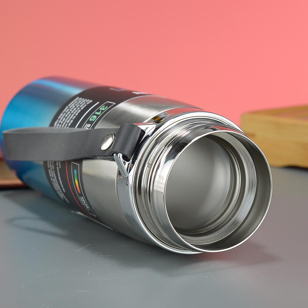 316 Stainless Steel Insulated Cup with Tea Infuser and Handle Rope