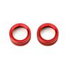 Red Aluminum AC Climate Control and Radio Volume Knob Ring Covers For Porsche