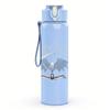 1PC White Eagle Wing Minimalist Silhouette Print 750ml Portable Sports Water Bottle Leakproof Gym Outdoor Travel Drink Cup