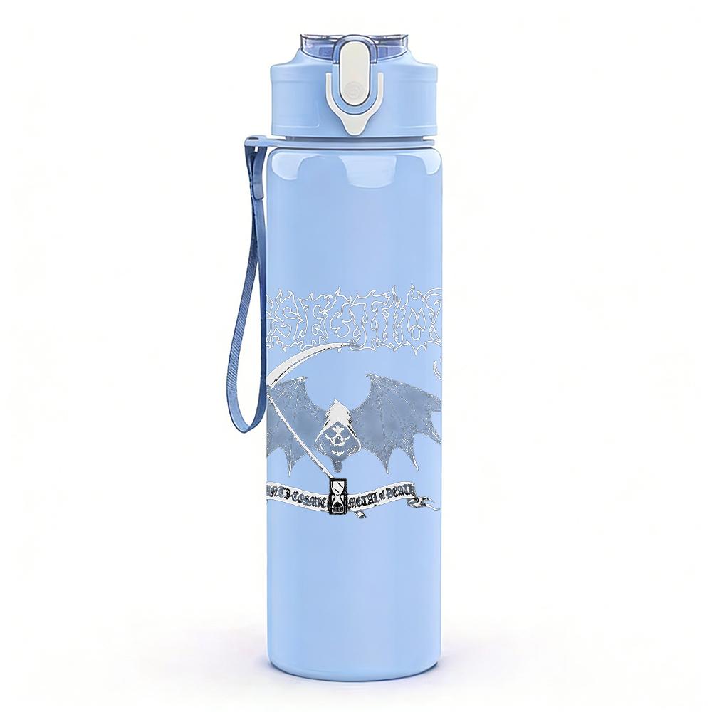 1PC White Eagle Wing Minimalist Silhouette Print 750ml Portable Sports Water Bottle Leakproof Gym Outdoor Travel Drink Cup