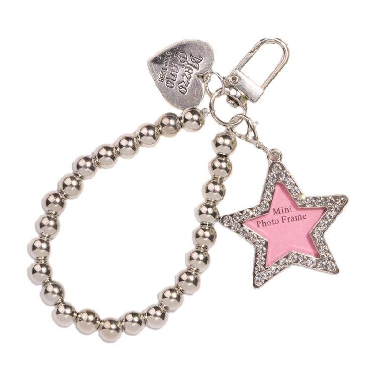 

Tassels Phone Chain Y2k Diamonds-Encrusted Star Beaded Sweet Bag Car Pendant 1