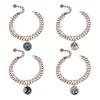 Faux Pearl Pet Necklace for Cats Dogs Adjustable Double-Layer Cat Collar with Ocean Theme Pendant for Wedding Birthday Accessory