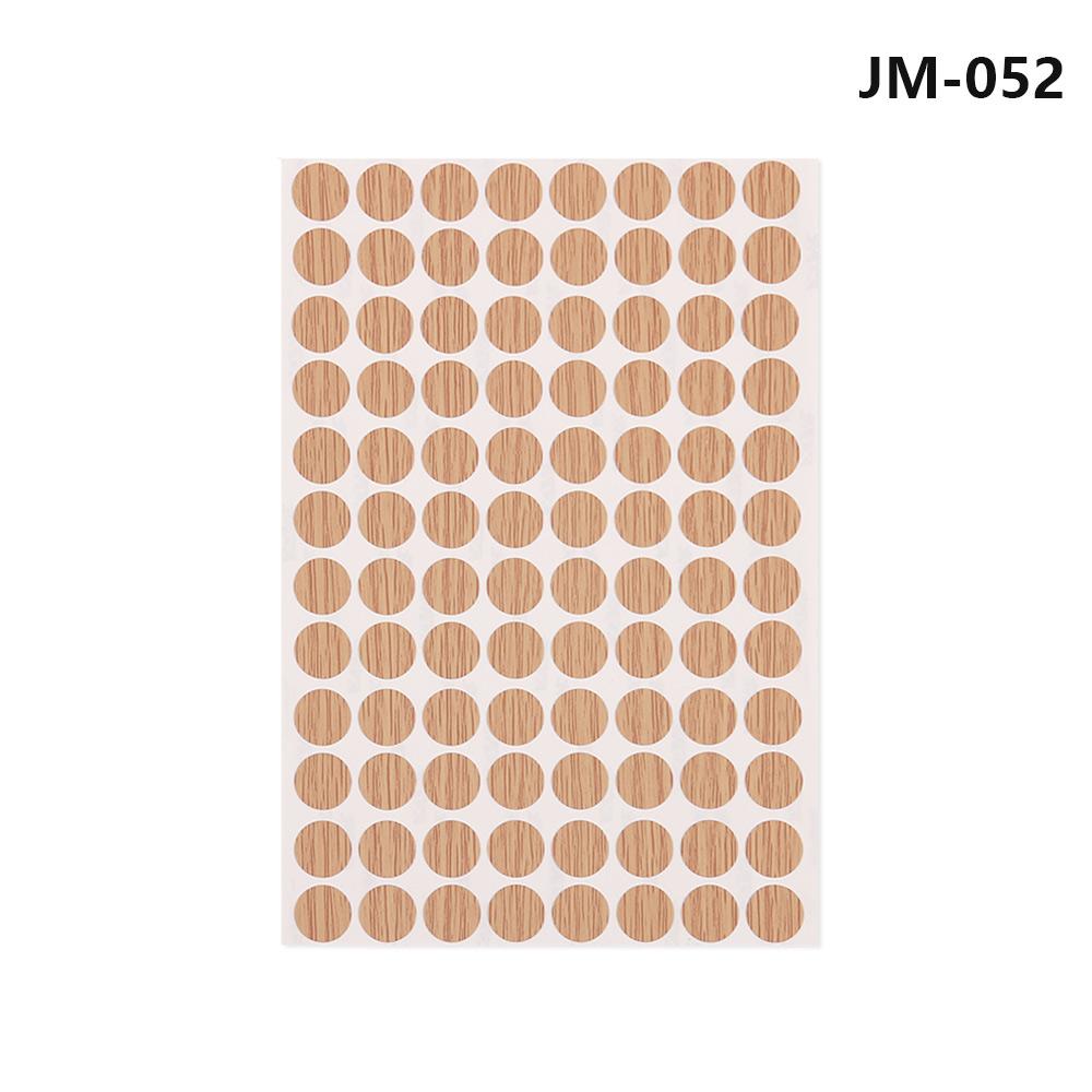 New 96Pcs/sheet 15mm Self Adhesive Decorative Films Furniture Screw Cover Caps Stickers Wood Craft Desk Cabinet Hole Ornament
