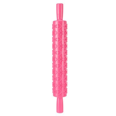 Fondant Cake Embossing Rolling Pin Baking Dough Roller Cookies Biscuits Decorating Tool(FivePointed