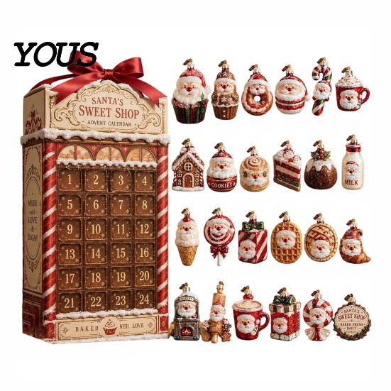 Exquisite Craft Gift Heritage Acrylic Advent Calendar, Decorative Hanging Ornament, Durable Lightweight Home Decor Blind Box for Bedroom And