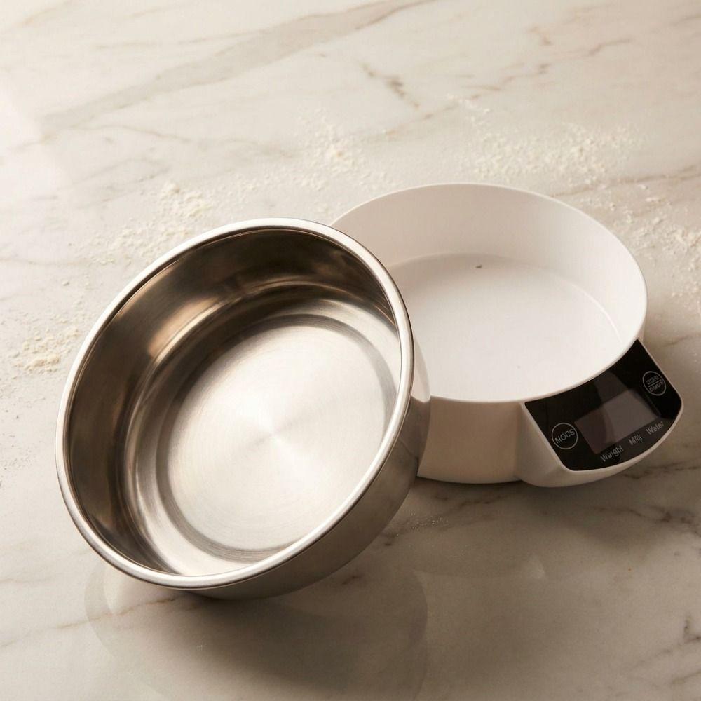 LCD Display Stainless Steel Electronic Bowl Scale Detachable Kitchen Scale Food Bowl Scale  Baking