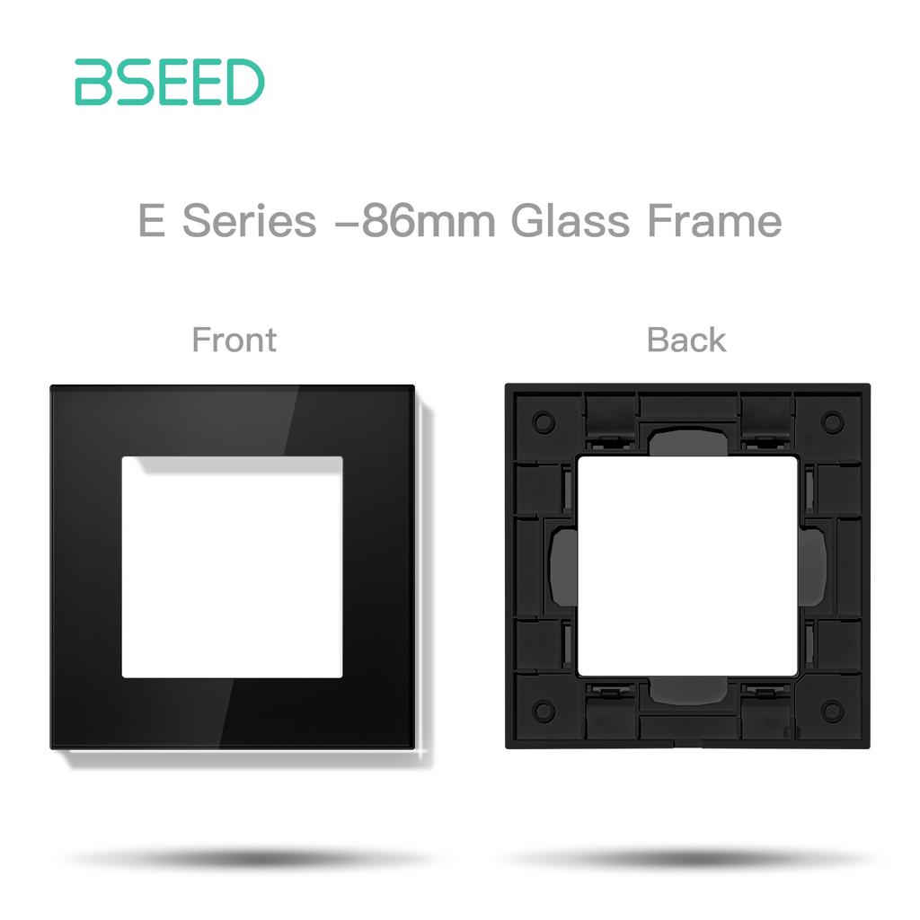 BSEED WIFI Click Switch Modules Smart Light Switch Parts White Glass Frame DIY Combination Wall Sockets USB Charge Key E-Series