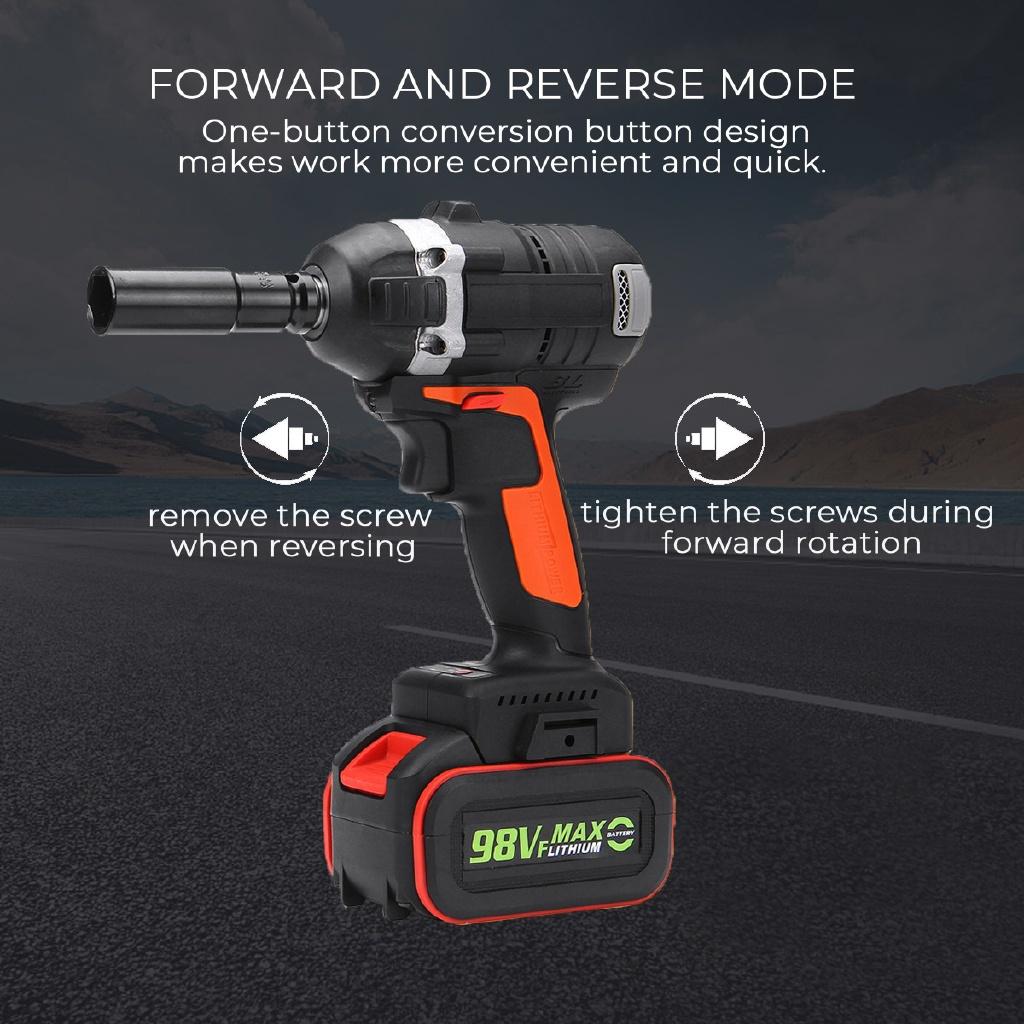 3500rpm 2 IN 1 Cordless Brushless Wrench Electric Socket Impact Wrench 10000mah Lithium-lon Battery Power Kit