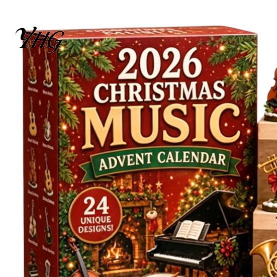 Musical Instrument Ornaments Christmas Music Advent Calendar 2026, 24 Mini Home Decorations Countdown Calendar, Musician Holiday Gift for Lovers