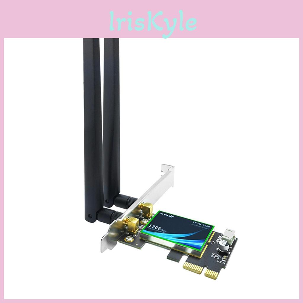 Беспроводная карта Wi-Fi PCIe 1200 Мбит/с Сетевой адаптер Совместимый с Bluetooth 4.0 Карта WLAN PCIe 2,4 ГГц/5 ГГц 2 Антенны 802.11ac