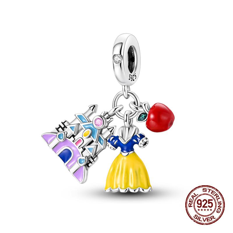 Copperfox Rose Princess Castle Fairy Tale Charms Bead Fit Pandachoriginal Bracelets Diy Jewelry Birthday Gift