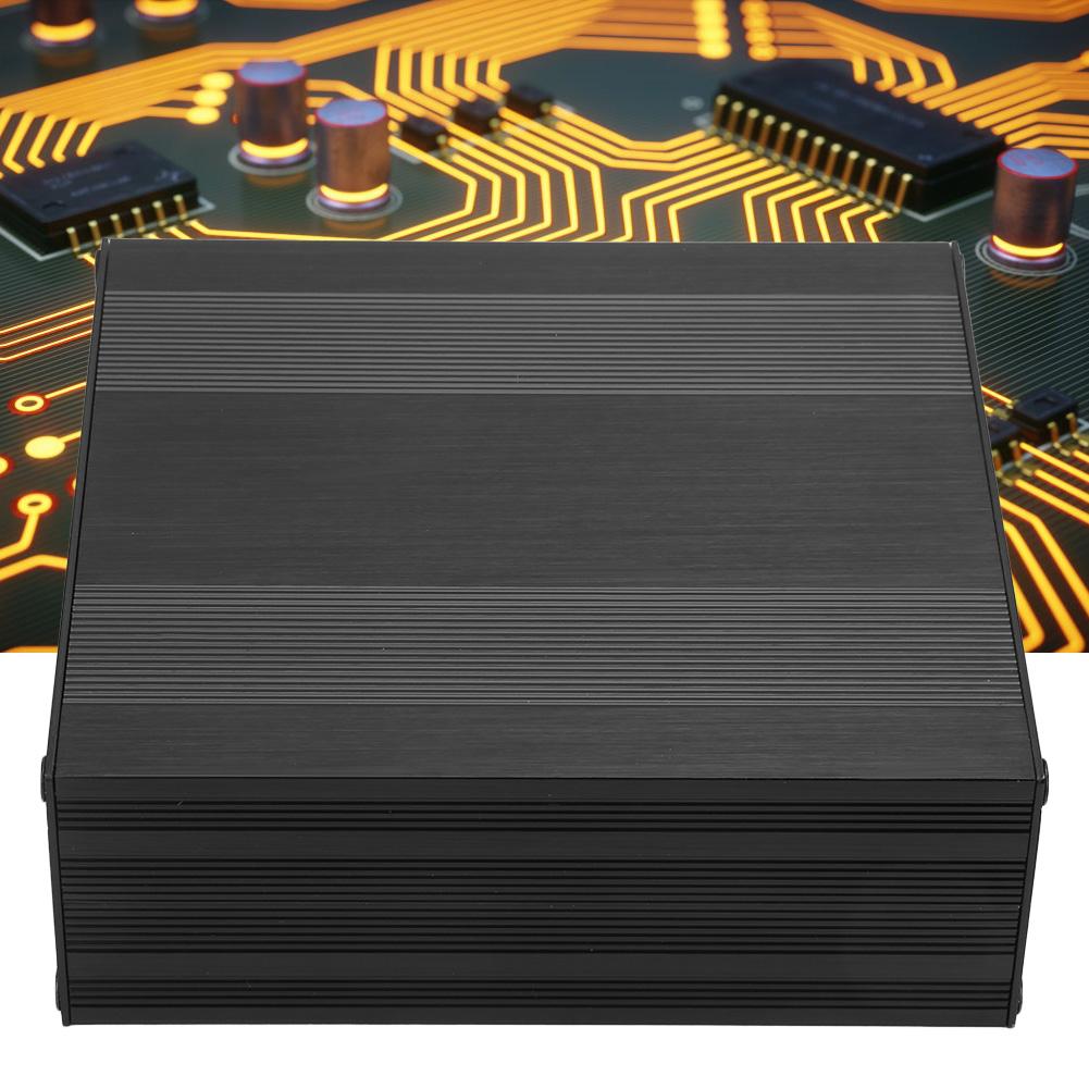 Black Aluminum Printed Circuit Board Box Split Type DIY Electronic Project Enclosure Case