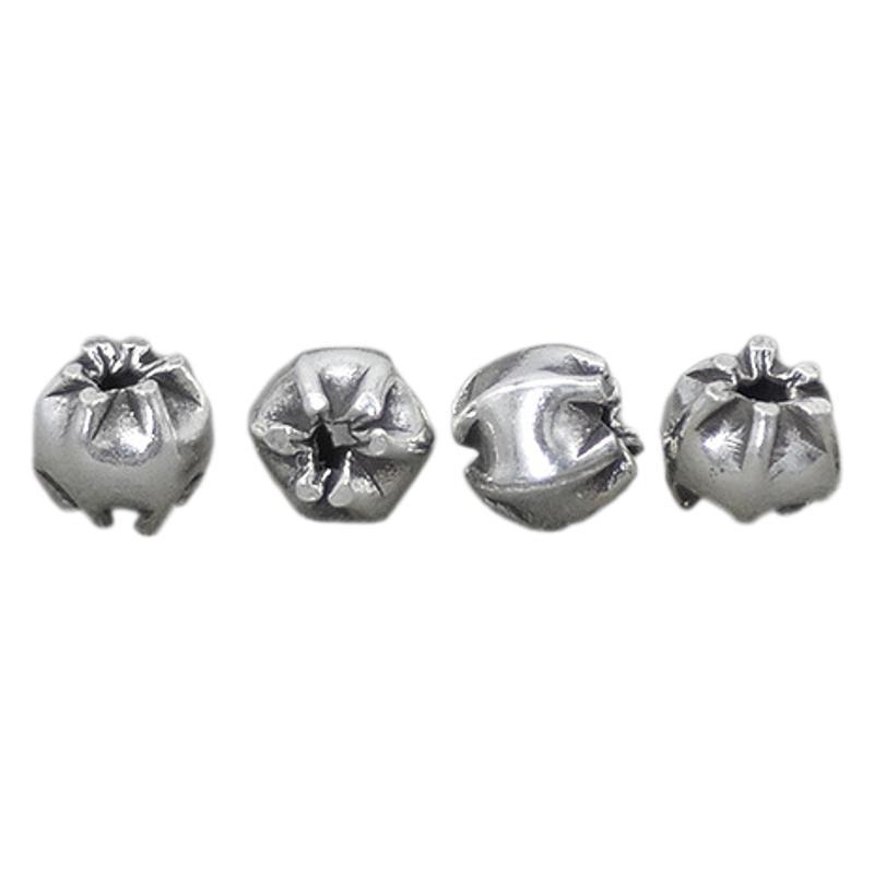 Handmade Thailand 990 Silver Melon Bead for DIY Bracelets & Waist Beads