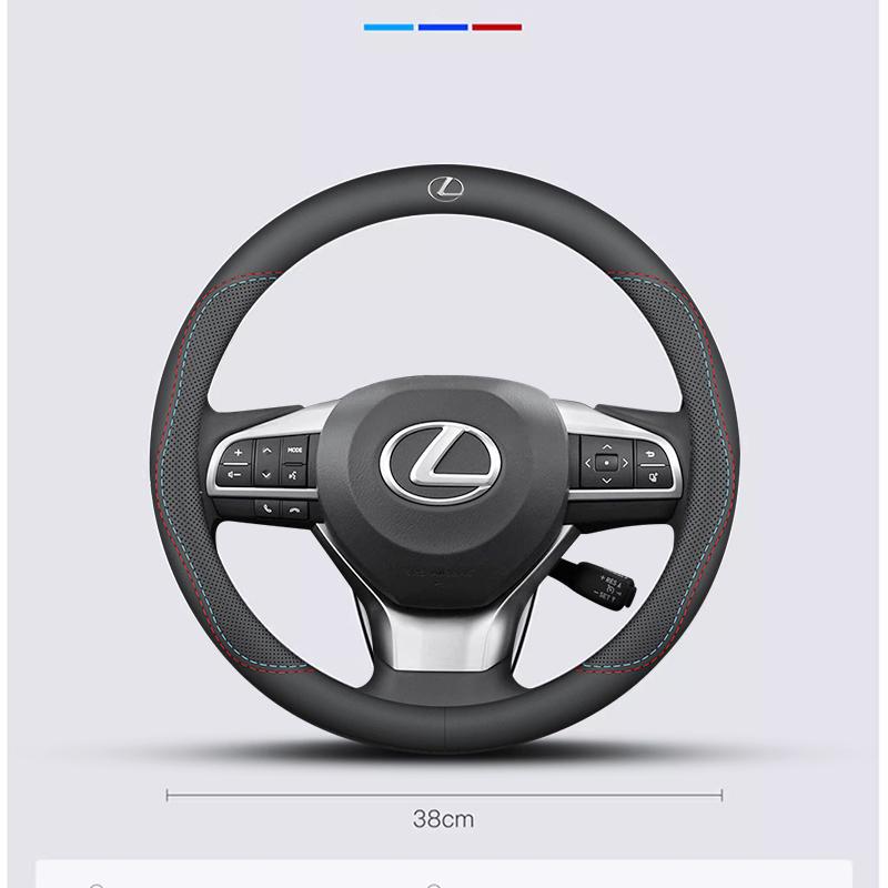 38cm Kožený potah volantu do auta Vnitřní doplňky Pro Lexus FSPORT LBX NX RX 350h 450h ES UX 300e GS GX IS LS LX CT LC