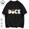 A Simple Pattern In The Shape Of A Duck Unisex T-Shirt Summer Cotton Retro Tee Fashion Loose Sportswear Unisex Basics Clothing