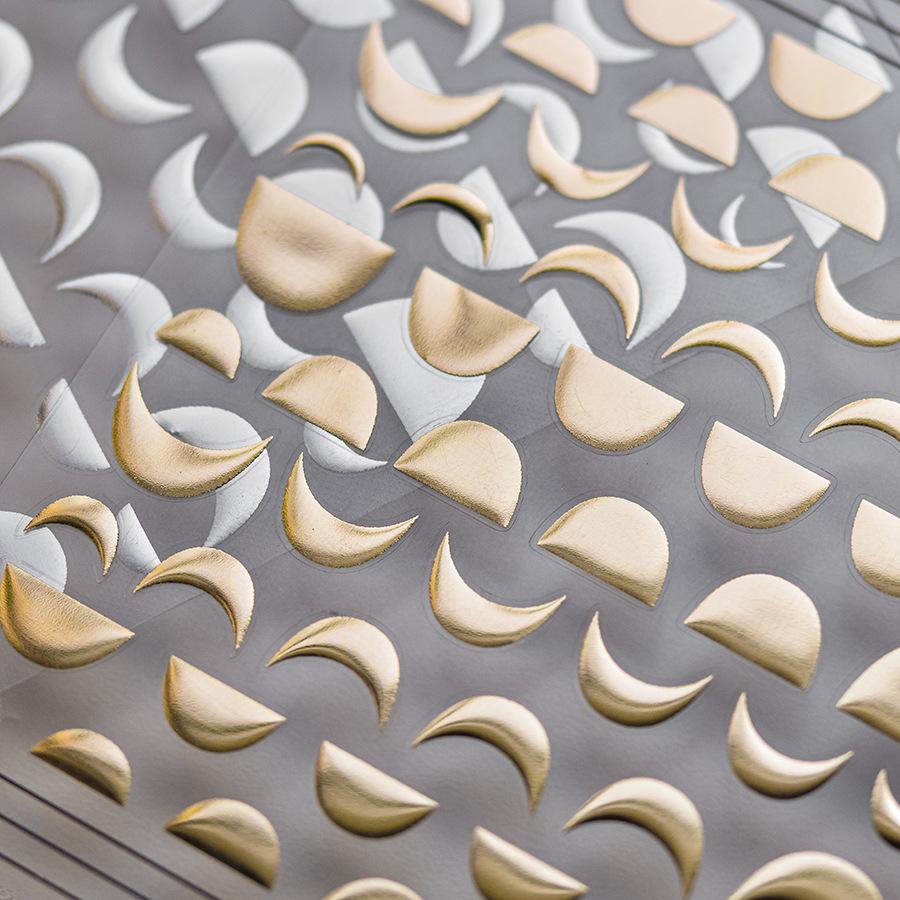 Позолоченный полукруг для ногтей наклейка своими руками креативное украшение to3973-SLIVER — фото 9