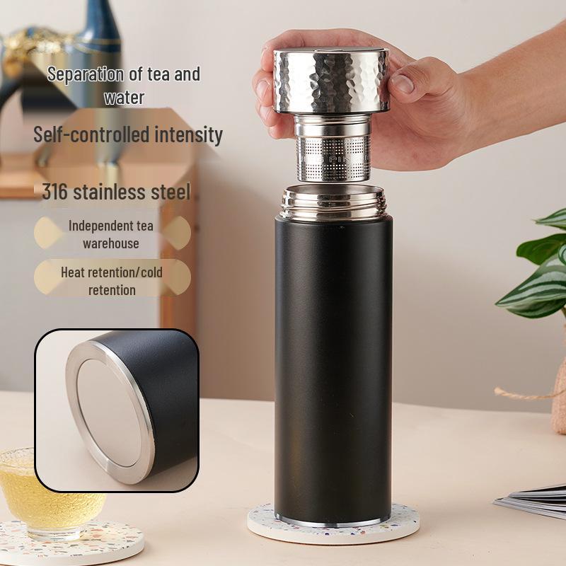 316 Stainless Steel Insulated Magnetic Bubble Tea Cup - High-Grade, Large Capacity Business Gift