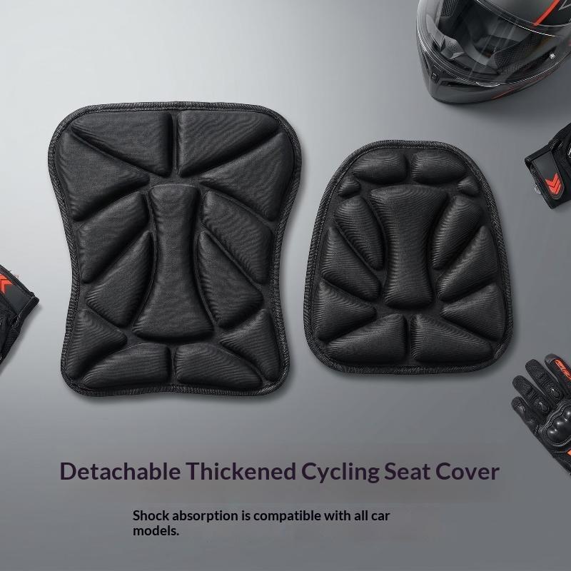 Universal Motorcycle Seat Cushion 3D Gel Breathable Shock Absorbing Comfort Pad for Summer Winter All Season Use