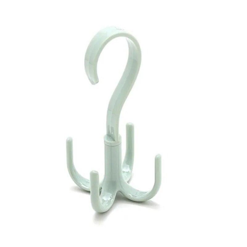 3PCS Creative Multifunctional Rotatable Four Claw Hooks Coat Hanging Bags Scarf Wardrobe Storage Hangers Doorway Hangers Bags