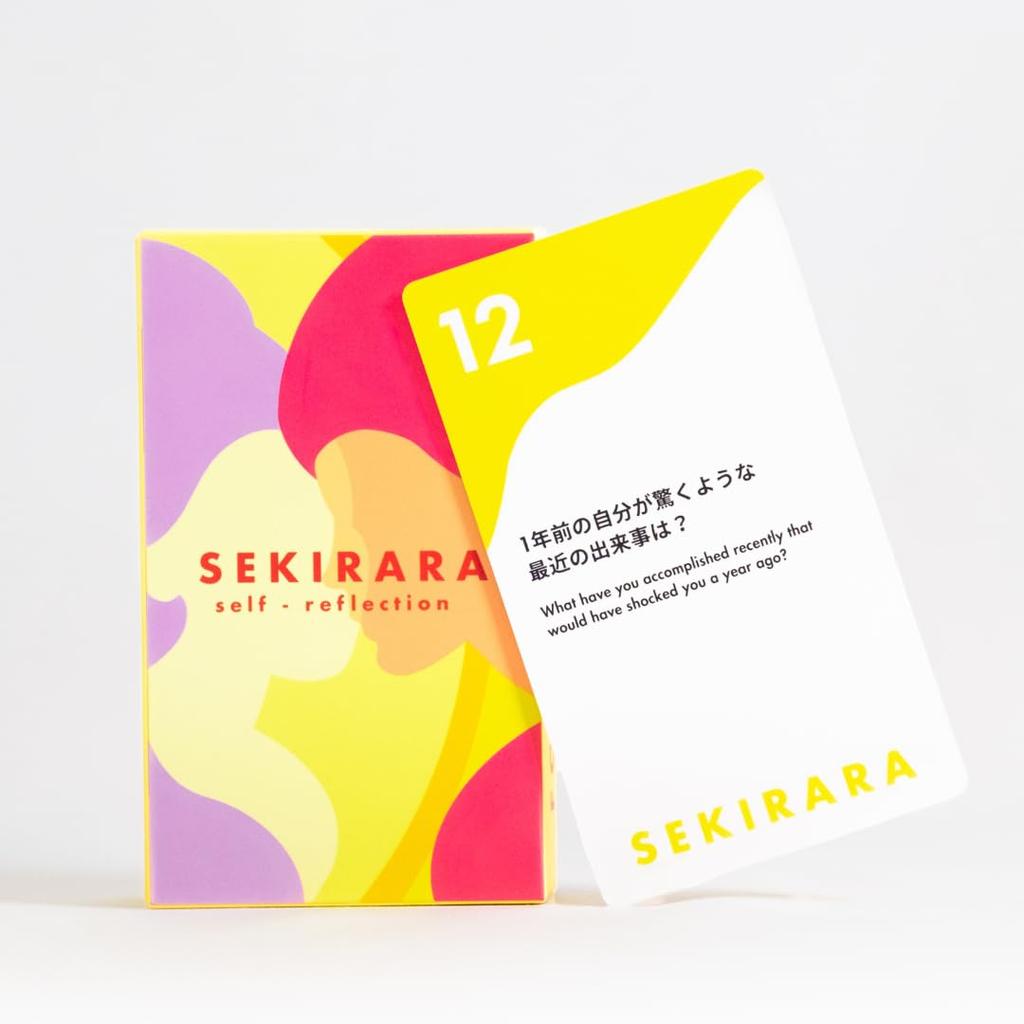 Sekirara Karten Reflexion Geschenk Präsent Zweisprachiges Kartenspiel in Japanisch und Englisch 50er-Pack