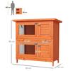 Rabbit Hutch Outdoor Guinea Pig Hutch Wooden Duck House Pet Cage with Opening Roof, 90 X 45 X 90cm