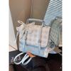 Plaid Backpack Casual Korean Version Niche Design Student Class Schoolbag Street Trend Women's Messenger Bag