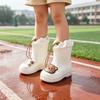 Kids Rain Boots Girls Baby Non-Slip Strap Waterproof Cute Bear Cartoon Tightening Strap Comfortable Rubber Booties for Children