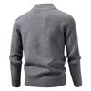 2025 Winter Men's Korean Style Half-Zip Stand Collar Knit Pullover, Plus Size Casual Base Layer