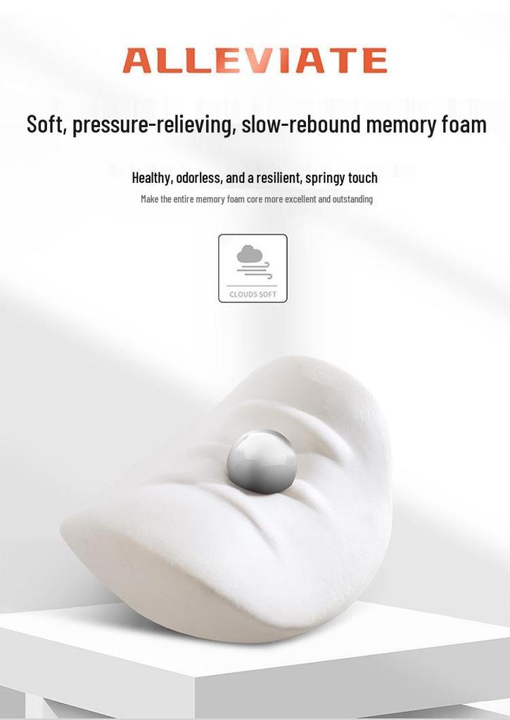 Cloud-Like Suede Memory Foam Headrest & Lumbar Support: Breathable Universal Car Cushion & Neck Pillow