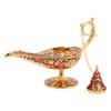 Magic Genie Lamp Red Zinc Alloy Antioxidant Fadeless Relief Pattern European Style Aladin Lamp for Home Decor
