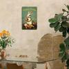 Vintage Easter Bunny Metal Wall Art Rustic Farmhouse Rabbit Silhouette Sign Waterproof Hanging Decor