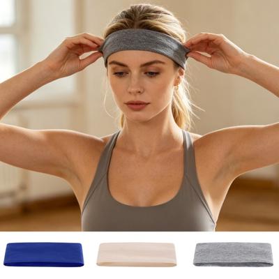Sport Hoofdband Sneldrogend Zweetabsorberend Haarband Effen Kleur Hoge Elasticiteit Yoga Pilates Hardlopen Antislip Hoofdband