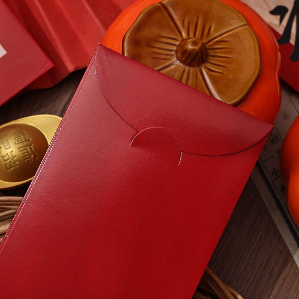 6pcs Blessing Chinese Calligraphy Red Envelopes Hongbao Red Packet New Year Money Pocket Bonus