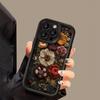 Vintage Embroidered Floral Pattern Phone Case for iPhone16 15 14 13 12 11 X XRPro/ Max/Plus Anti-fall and Shock-proof Rear Cover