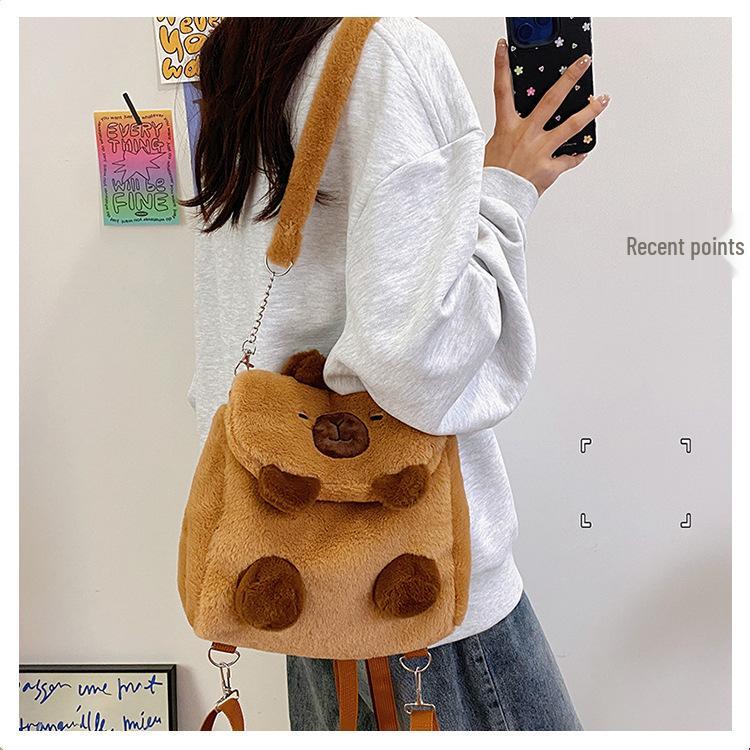 Capybara Heart Three-way Backpack: Large Capacity Versatile School & Travel Bag