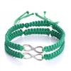 2Pcs/Set Couple Bracelet For Men Women Handmade Braided Rope Infinity Love Lucky Bracelet Friendship Valentine's Day Zircon